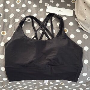 CRZ YOGA Black Strappy Sports Bra